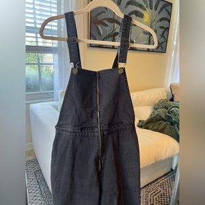 Denim zip up jumpsuit